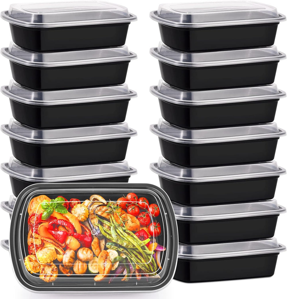 Kitch’nMore 38oz Meal Prep Containers, Extra Large &Thick Food Storage Co...