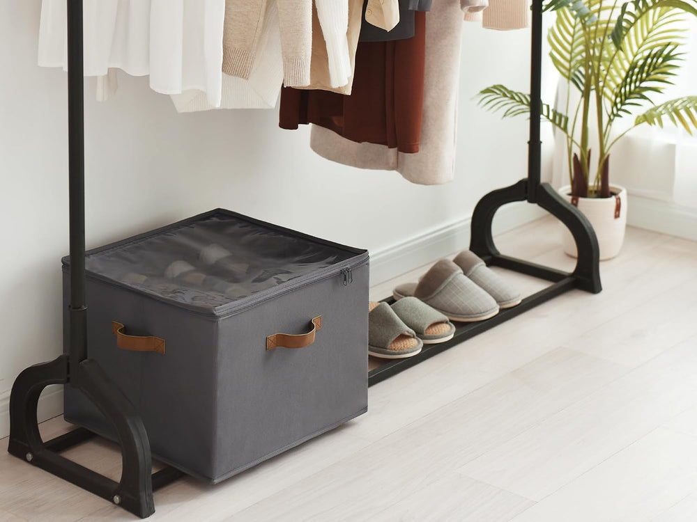 StorageWorks Shoe Organizer for Closet, Shoe Cubby Storage Containers with Ha...