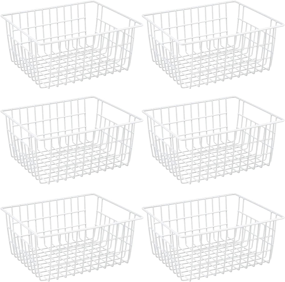 Redrubbit Wire Storage Baskets, Large Farmhouse Metal Freezer Basket Storage ...