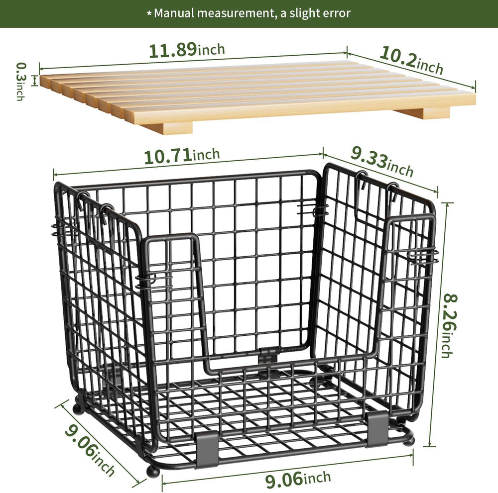2 Pack Stackable Potato Onion Bins, Pantry Organizers and Storage