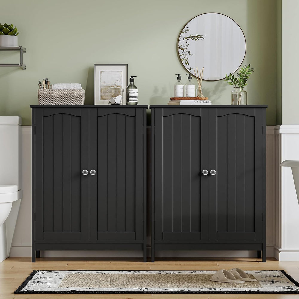 Iwell Bathroom Cabinet, Bathroom Storage Cabinet with 2 Doors & 3 Shelves...