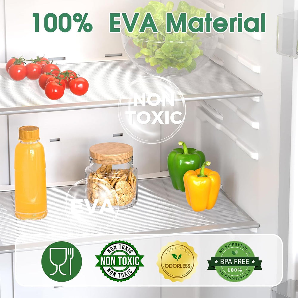 Shelf Liner Non Adhesive Clear EVA,12" x 360" Non Slip Reeded Wire ...