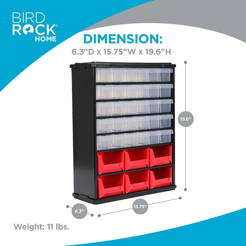 BIRDROCK HOME Craft Organizer Bin with 36 Drawers | Heavy-Duty Metal Hardware...