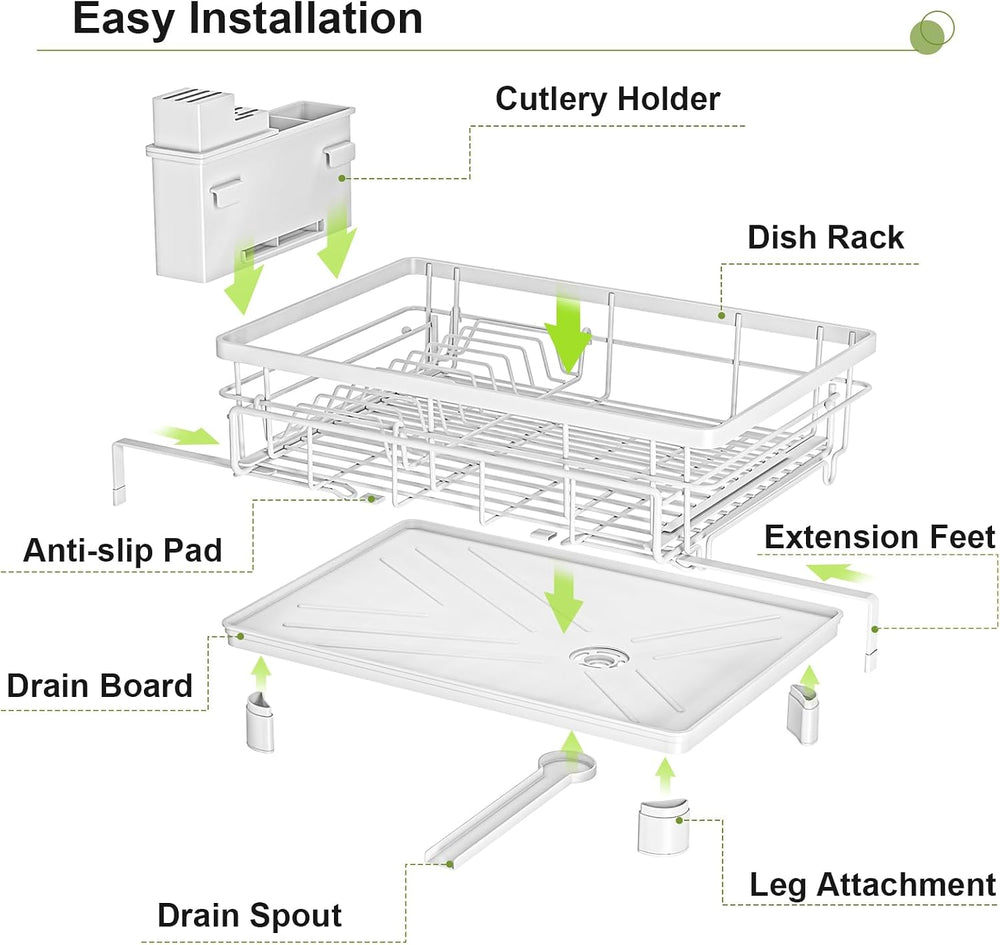 Dish Drying Rack - Extendable Dish Rack, Drying Rack Kitchen