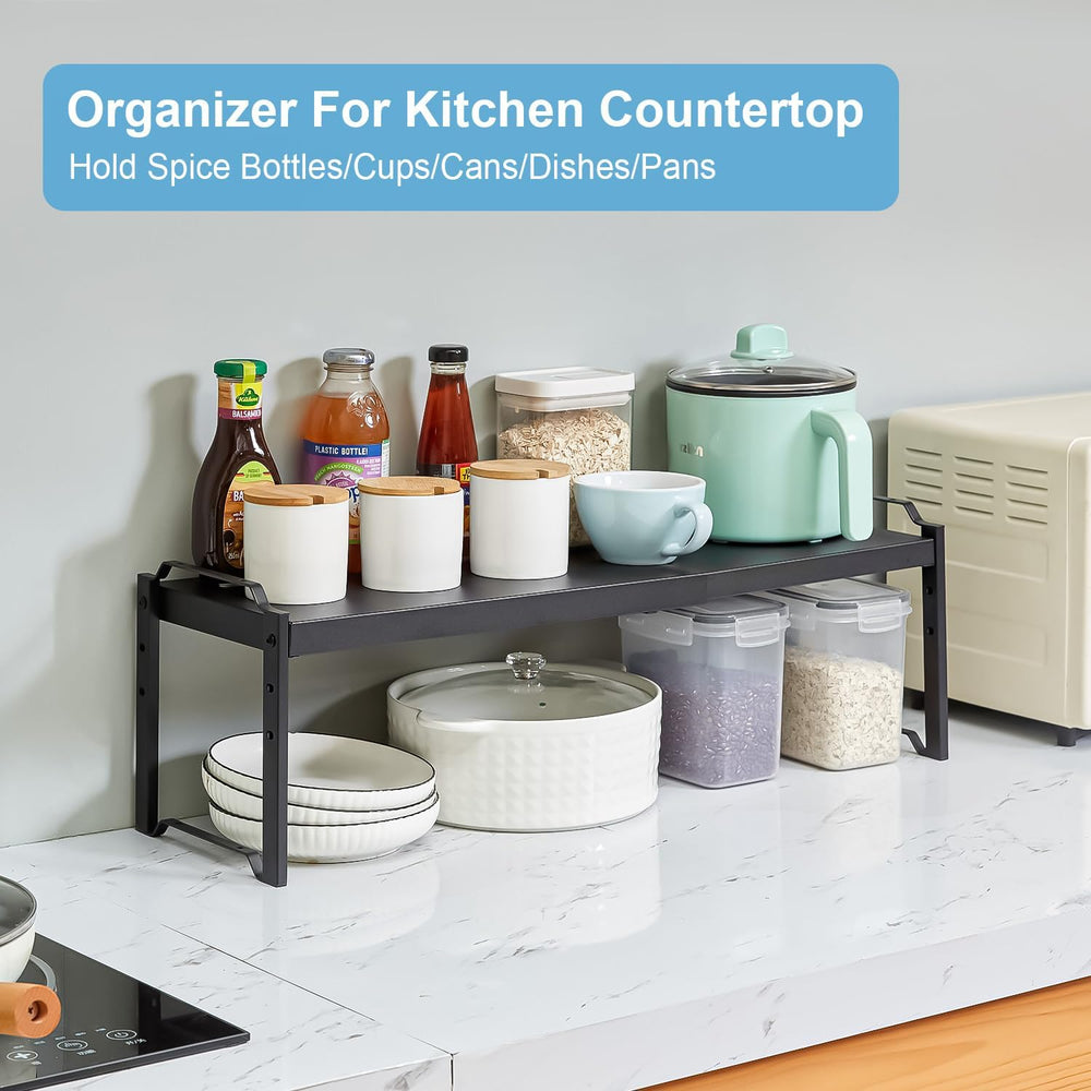 4 Pack Kitchen Cabinet Shelves Organizers, Kitchen Counter Storage Shelf Spic...