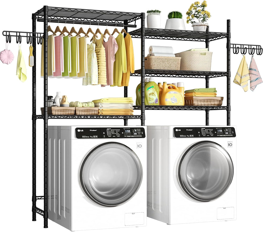 Ulif 65.3"W x 13.4"D x 77.5"H Clothes Drying Rack Over Washer ...
