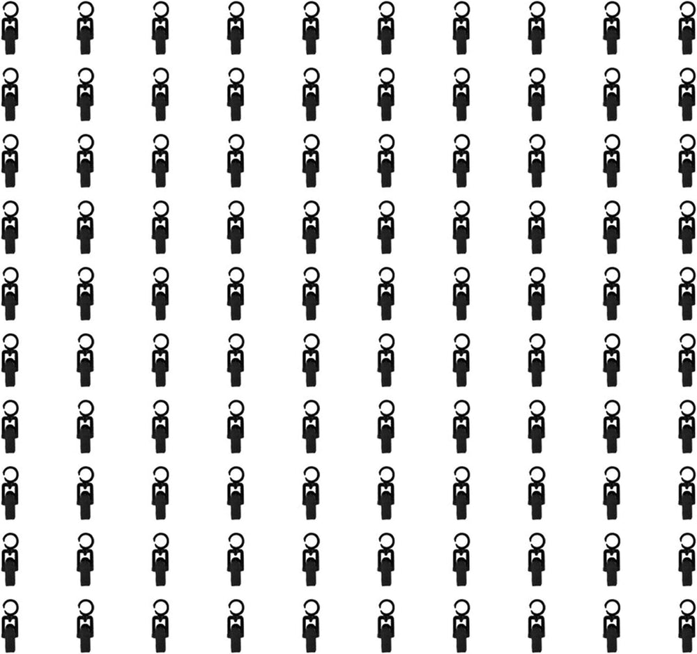 Prolinemax 100 PCS Black Plastic Swivel Laundry Hook/Clips Clothes Pin Displa...