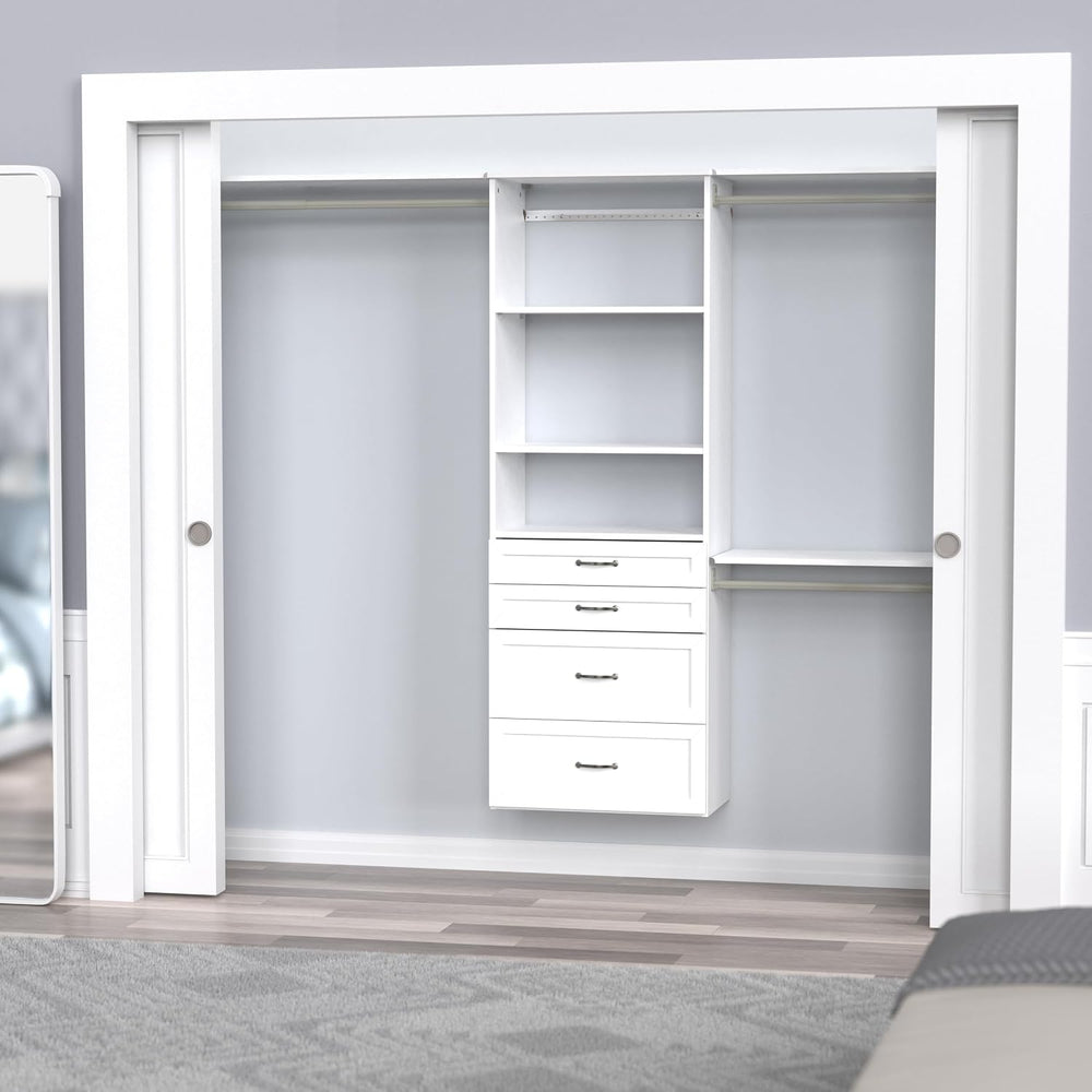 ClosetMaid SuiteSymphony Hanging Closet Kit Includes (1) Tower, (3) Closet Ro...