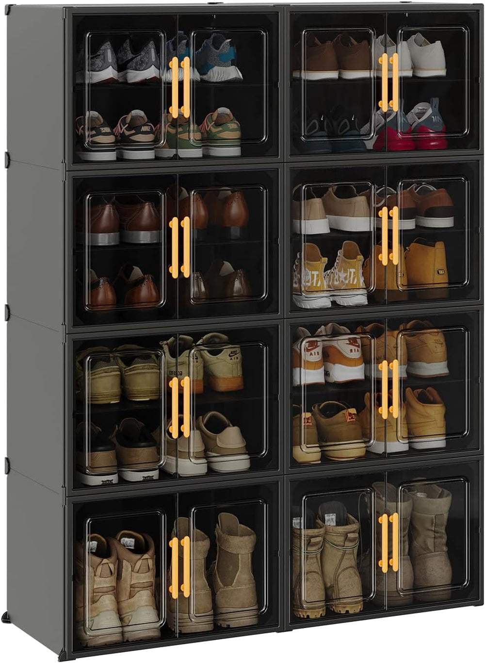 MAGINELS Expandable Shoe Rack Cabinet with Door (32 Pairs)