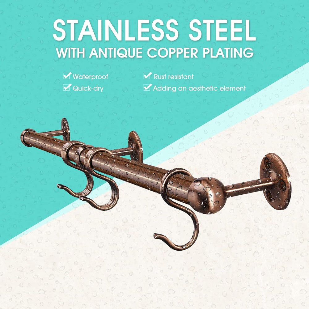ROTHLEY Stainless Steel Pot and Pan Hanger: 23.7 Inch Wall Mounted Hanging Po...