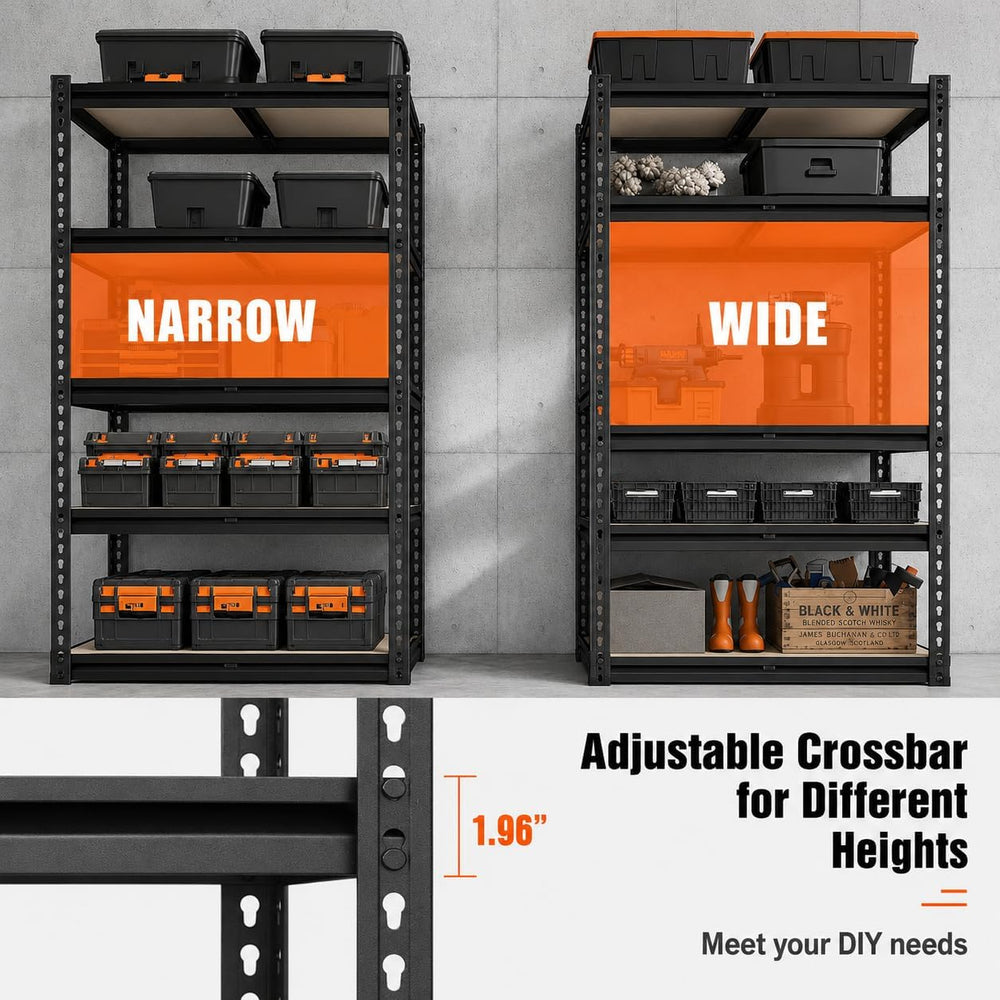 Garage Storage Shelves 72'',Ajustable Garage Shelving Units, Storage ...