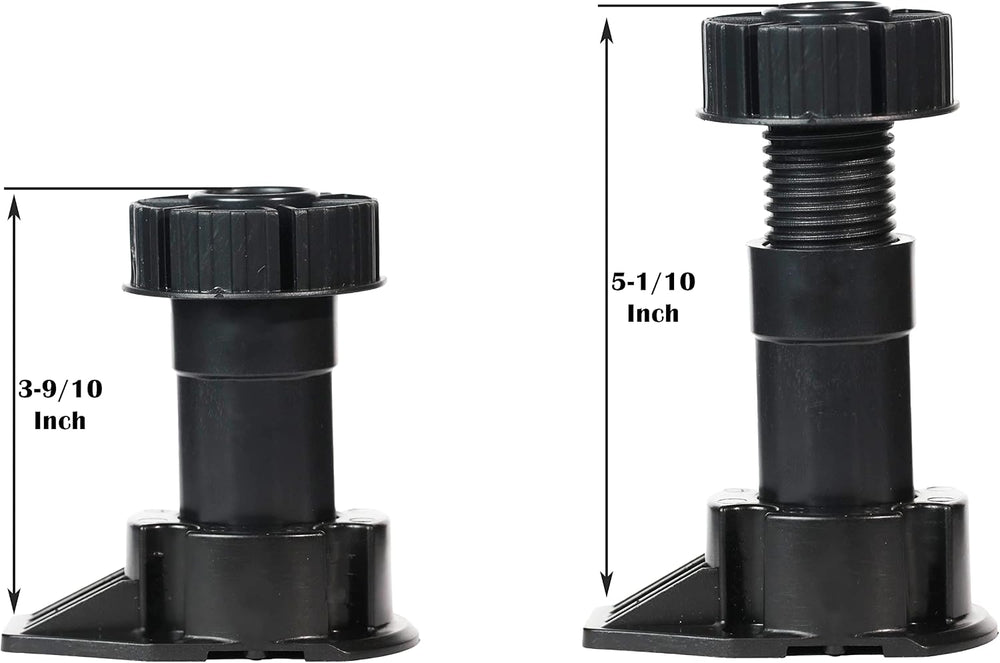 48-Pack Adjustable Cabinet Leveling Legs, 4"-5.1" Height, 330 lb Ca...