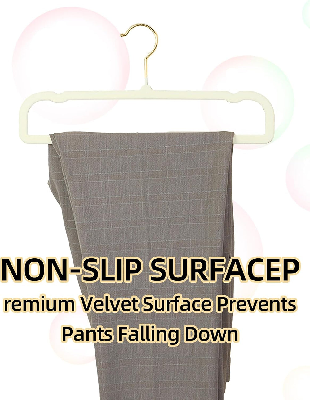 Felt Hangers White Velvet Hangers, Thin Pants Hangers 20 Pack, Adult Hanger