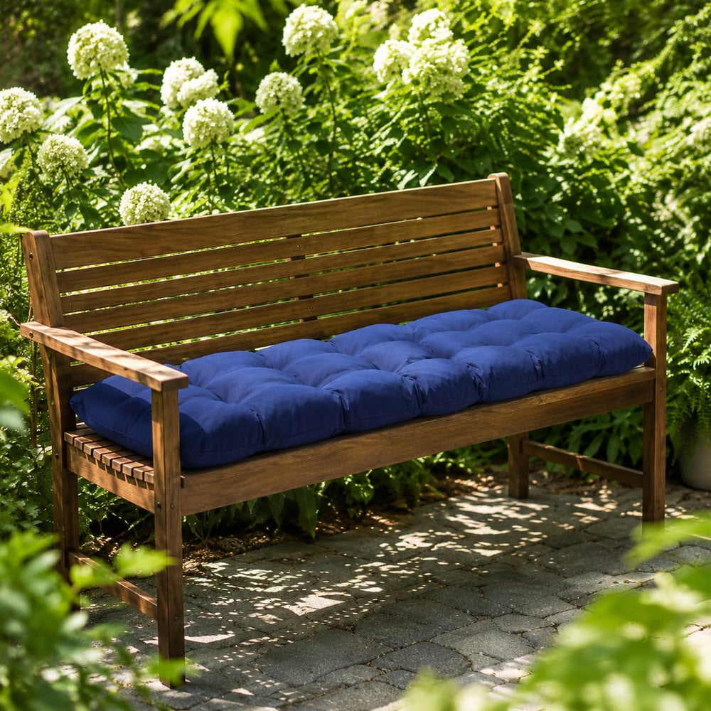 Outdoor Bench Cushion, 48x18x5 Inch, Navy Blue