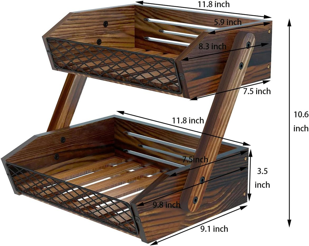 Dorhors Fruit Basket for Kitchen Counter Organizer,Fruit Bowl Stand Storage