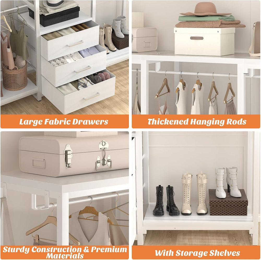 Aheaplus Garment Rack Heavy Duty Clothes Rack for Hanging Clothes,Clothing Ra...