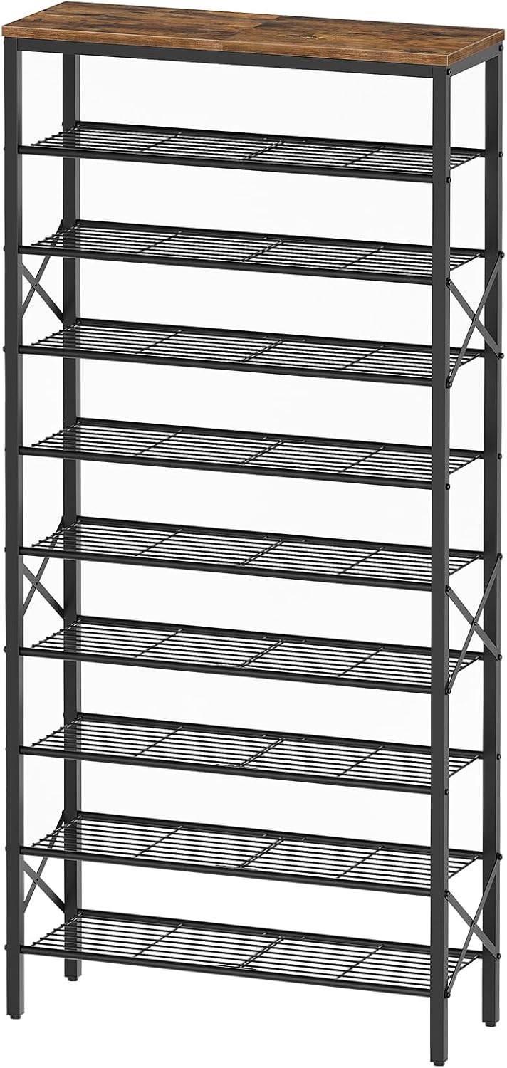 YATINEY 10 Tier Shoe Rack, Large Capacity Shoe Storage Organizer Holds 40 Pai...