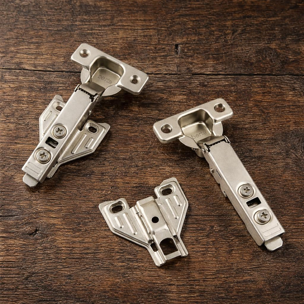 Berta, 100-Pack Full Overlay 110° Face Frame Soft Close Cabinet Hinges
