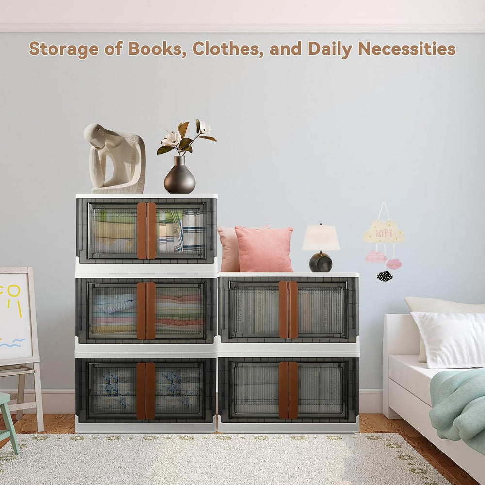 Storage Boxes, Extra Large Cabinet with Lids, 19 Gallon(72L) Capacity (Each O...