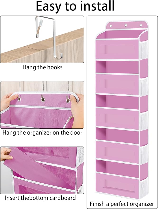 Over The Door Organizer, 5 Shelves Closet Door Hanging Organizer