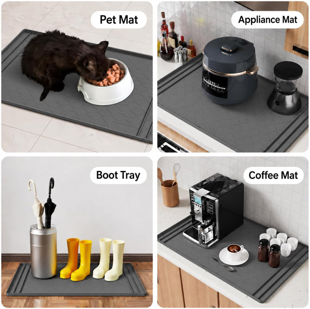 Under Sink Mats 34"x22", Waterproof Shelf Liner for Kitchen