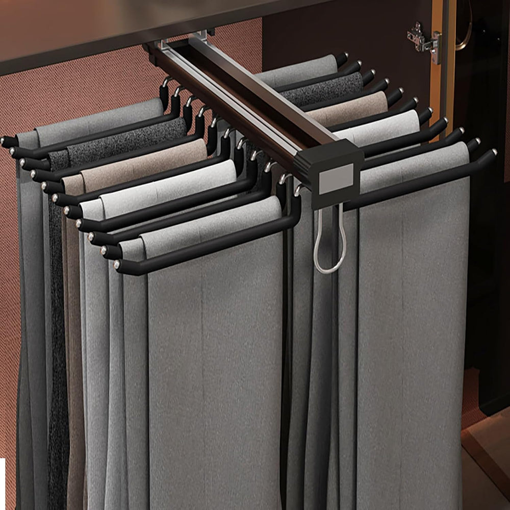 Pull Out Trousers Rack 22 Arms Steel Pull Out Pants Rack Pants Hanger Bar Clo...