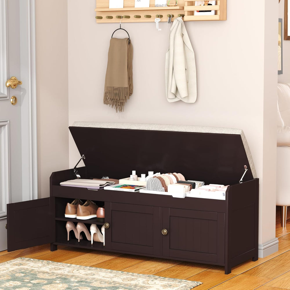 HOMEFORT 41.3" Shoe Bench with Lift Top Storage, Entryway Bench with Cus...