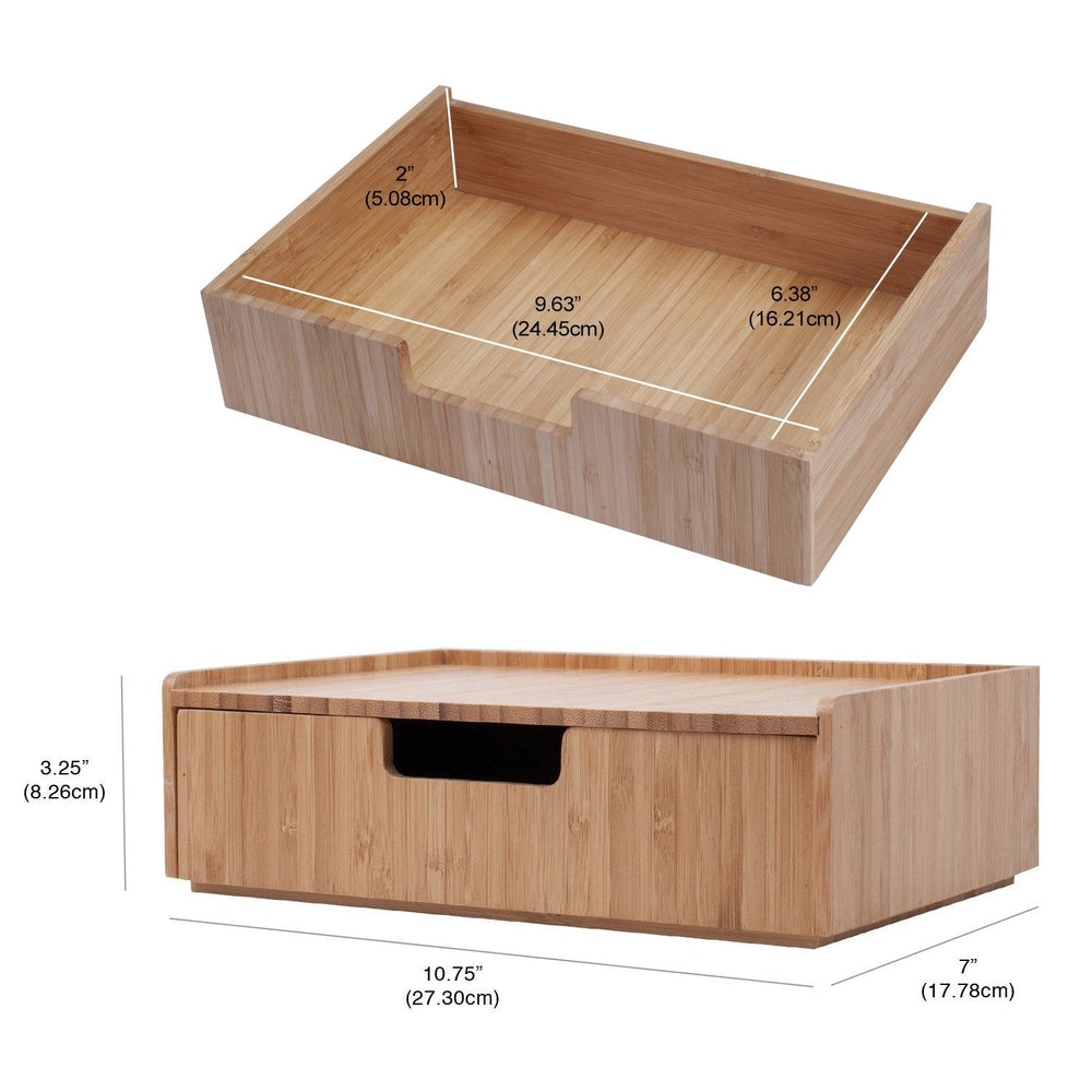 MobileVision Bamboo Makeup Organizer Complete Combo Which INCLUDES: 5 Section...