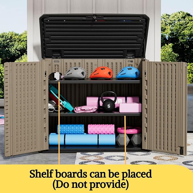 ZZM 4x2.5 FT Outdoor Storage Shed, Resin Waterproof Storage Cabinet