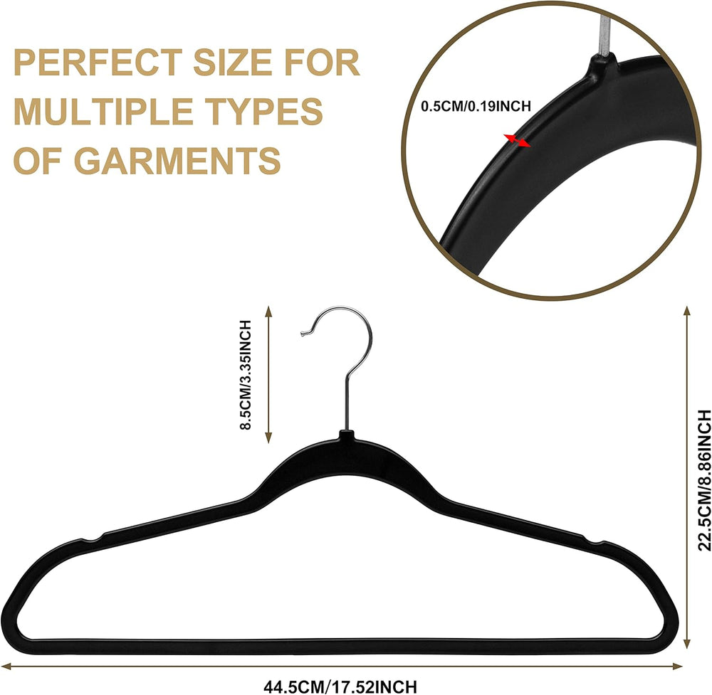 Quality Hangers 50 Pack Plastic Hangers for Clothes - Slim Non-Velvet Hangers...
