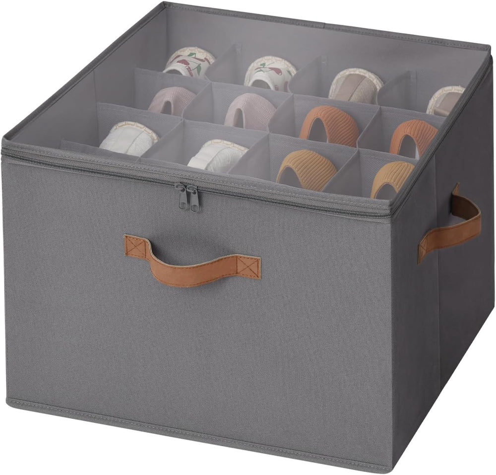 StorageWorks Shoe Organizer for Closet, Shoe Cubby Storage Containers with Ha...