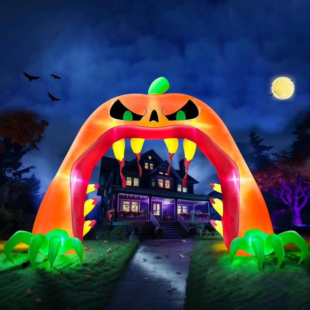 Giant Halloween Inflatables Pumpkin Archway Halloween Decorations Outdoor