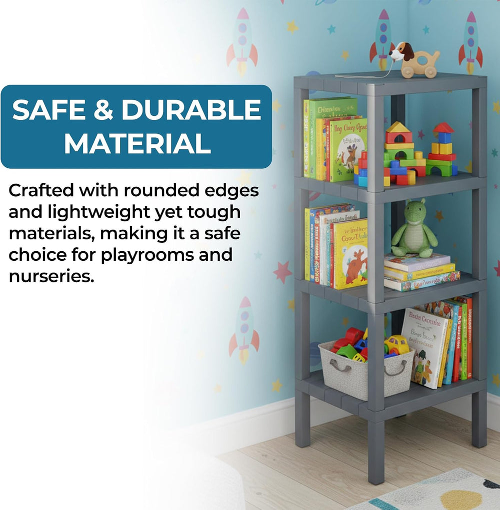 Honey-Can-Do Grey 4-Tier Storage Shelf