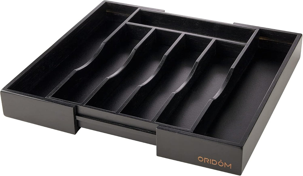 Expandable Bamboo Kitchen Drawer Organizer for Cutlery and Utensils, Adjustab...