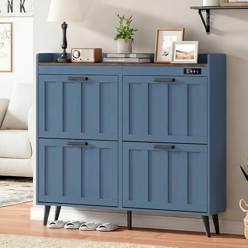 ChooChoo Shoe Storage Cabinet with 4 Flip Drawers and Deodorizer