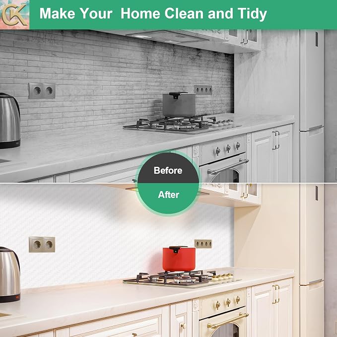 Self-Adhesive Shelf Liner Kitchen Liner, Waterproof Backed Paper Easy Peel and