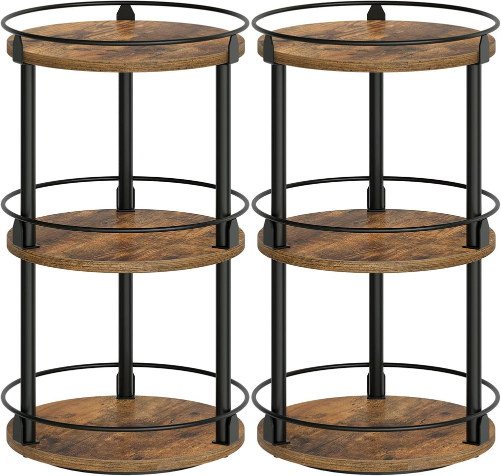 YATINEY Spice Rack, Set of 2 Lazy Susan Organizer, 3-Tier Turntable Organizer...