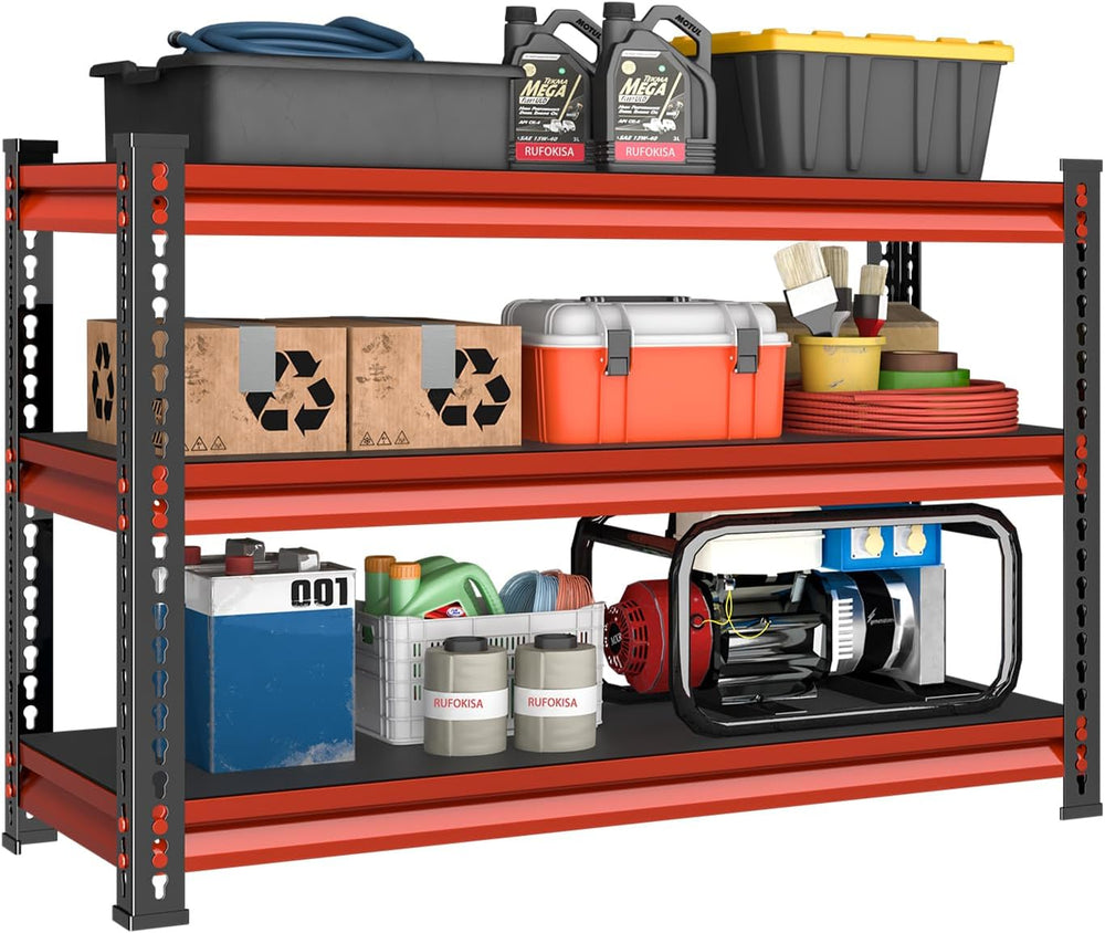 3-Tier Garage Shelving Heavy Duty, 40" W Metal Shelving Unit for Garage,...