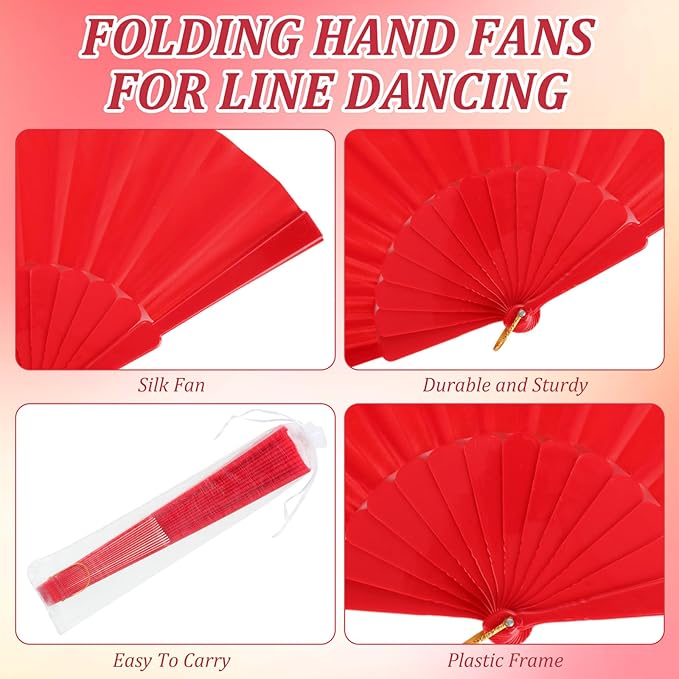 Geetery 30 Pcs Folding Hand Fan for Line Dancing Spanish Boots on the Ground ...