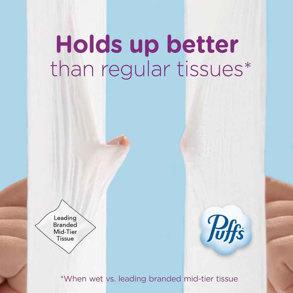 Puffs Facial Tissue Ultra Soft Non-Lotion, 18 Cube Boxes, 56 Facial Tissues p...