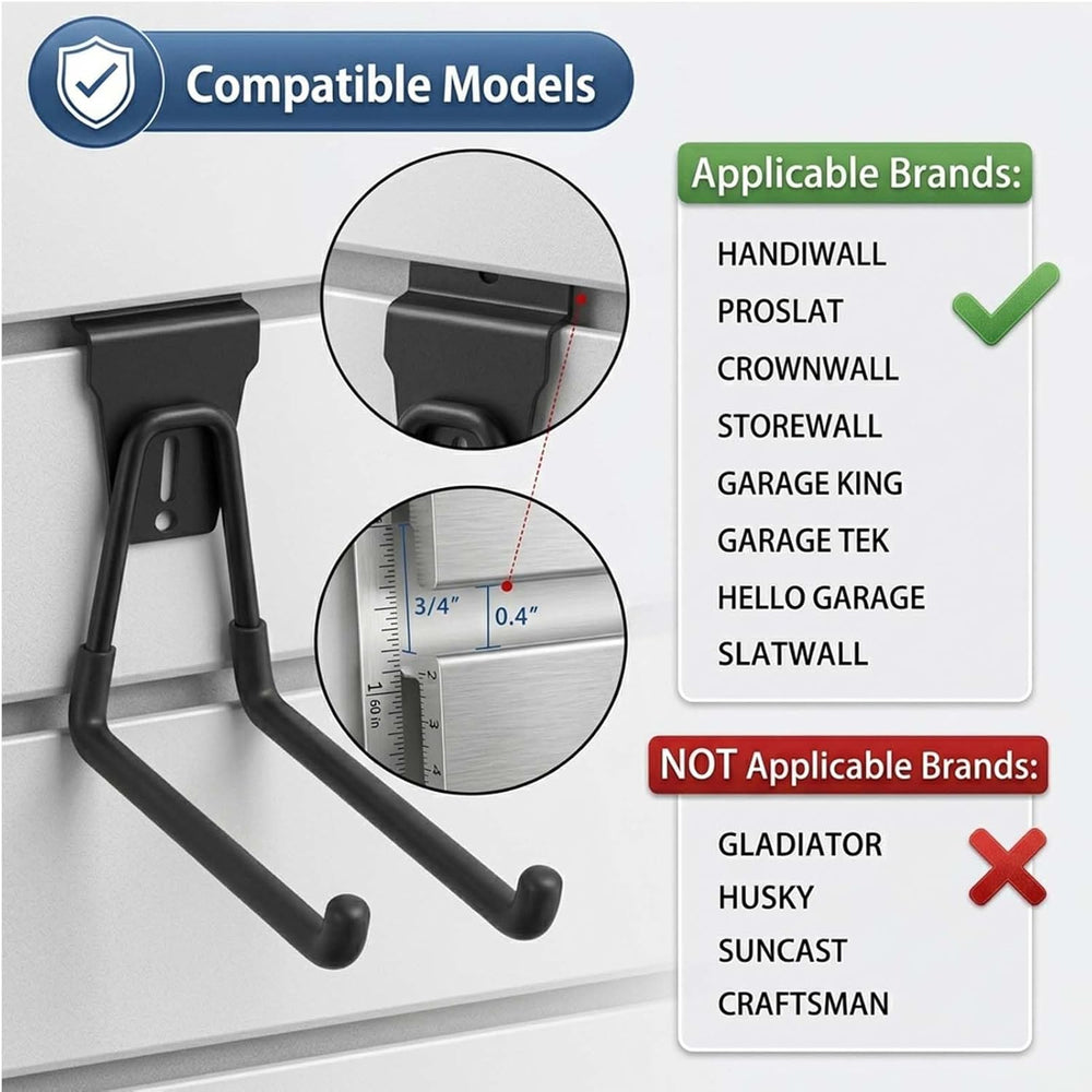 Slatwall Hooks 20Pack, Heavy Duty Slatwall Accessories for Garage