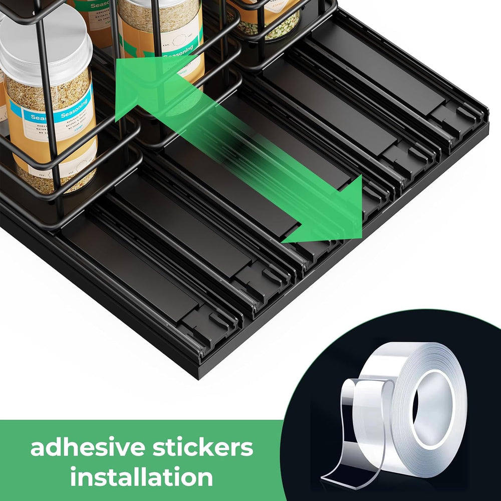 Mystozer Pull Out Spice Rack Organizer for Cabinet, Slide Out Spice Racks, Ea...