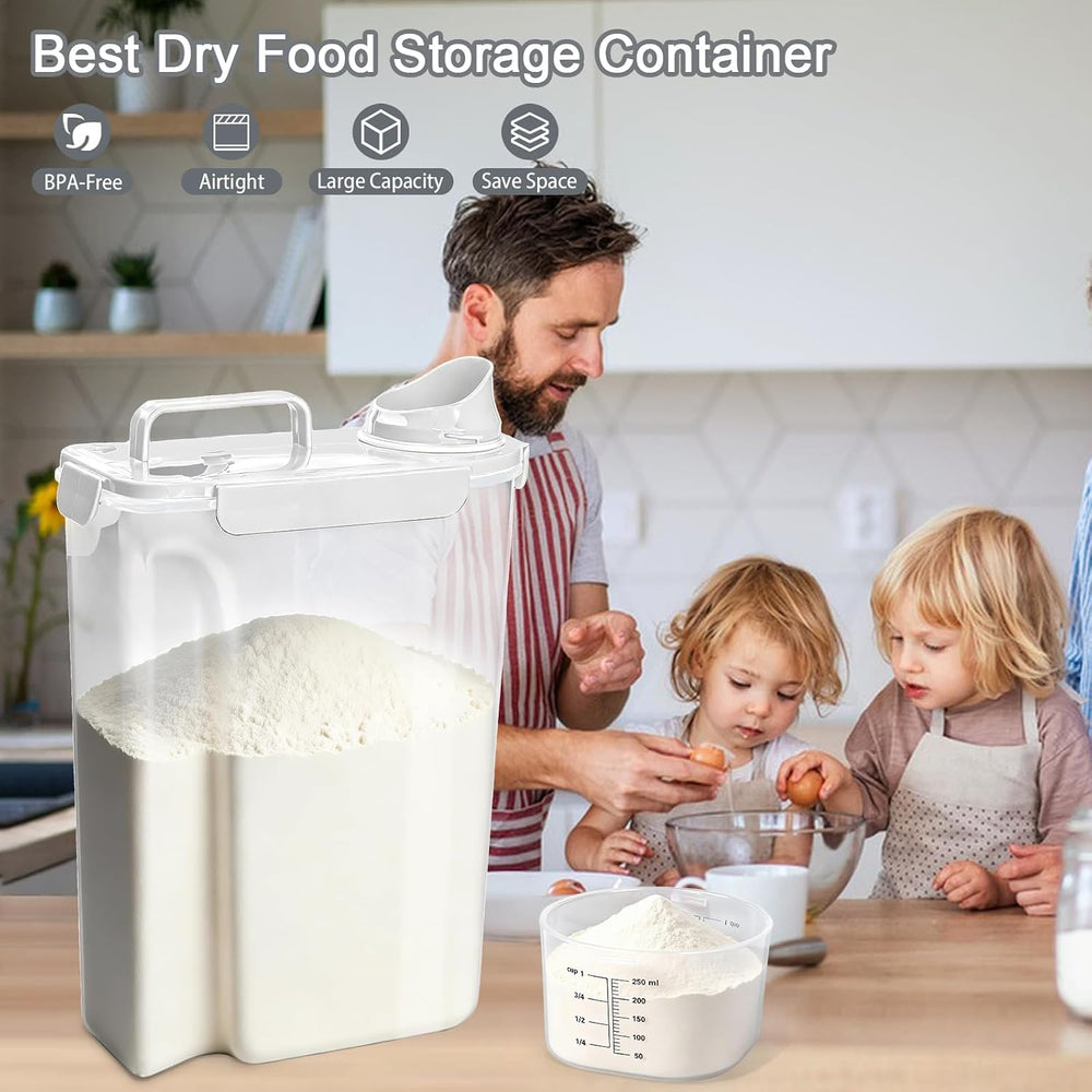 Komzon Rice Storage Containers, Airtight Cereal Containers Storage, with Pour...