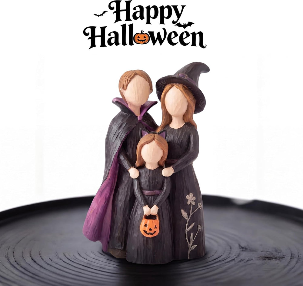 Halloween Decor Indoor, 6" Halloween Family Figurine, Gift for Family