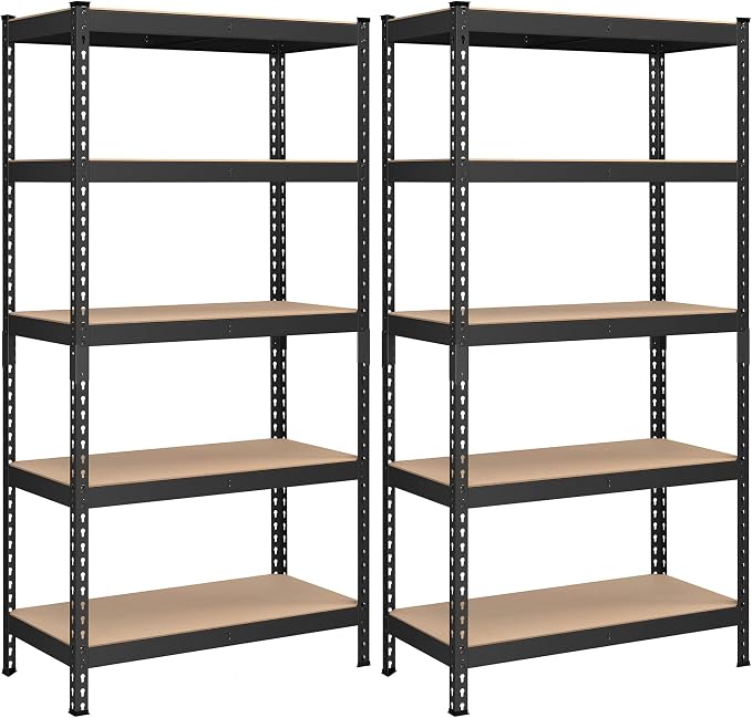 SONGMICS 5-Tier Storage Shelves, Load 2310 lb, Boltless Assembly, Adjustable ...