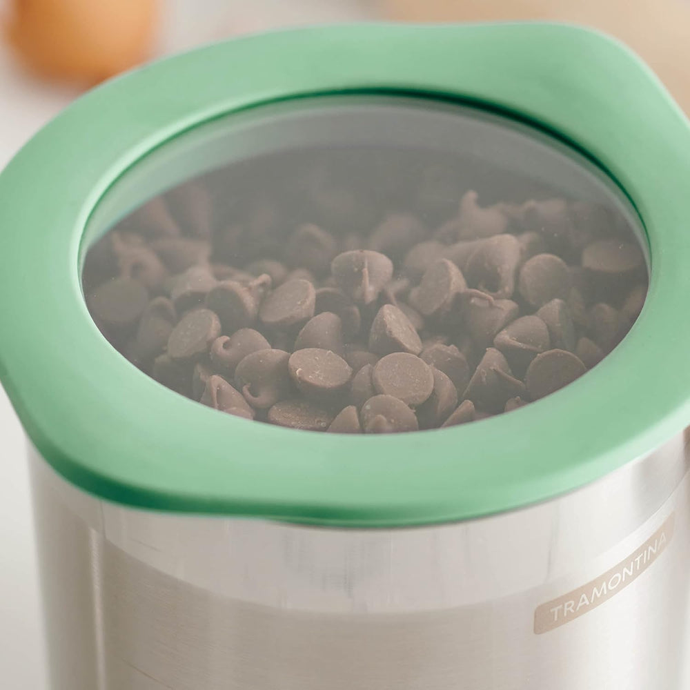 Tramontina 4-Pc Food Storage Containers with Silicone Lids - Mint Green