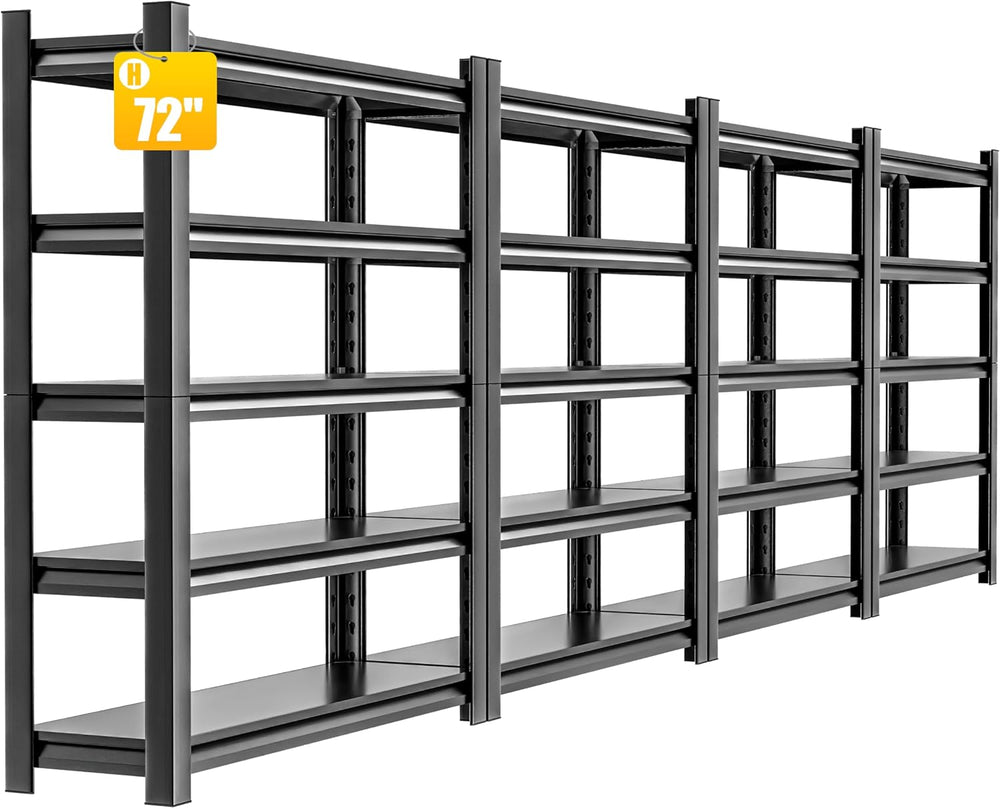 Garage Shelving, 48"W x 24"D x 72"H, Heavy Duty Metal Storage ...
