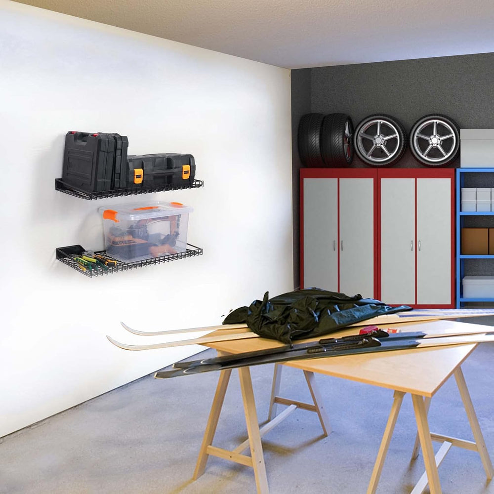 Wallmaster Garage Wall Shelves 23.6"x11.8" Wall Mount Metal Shelves...