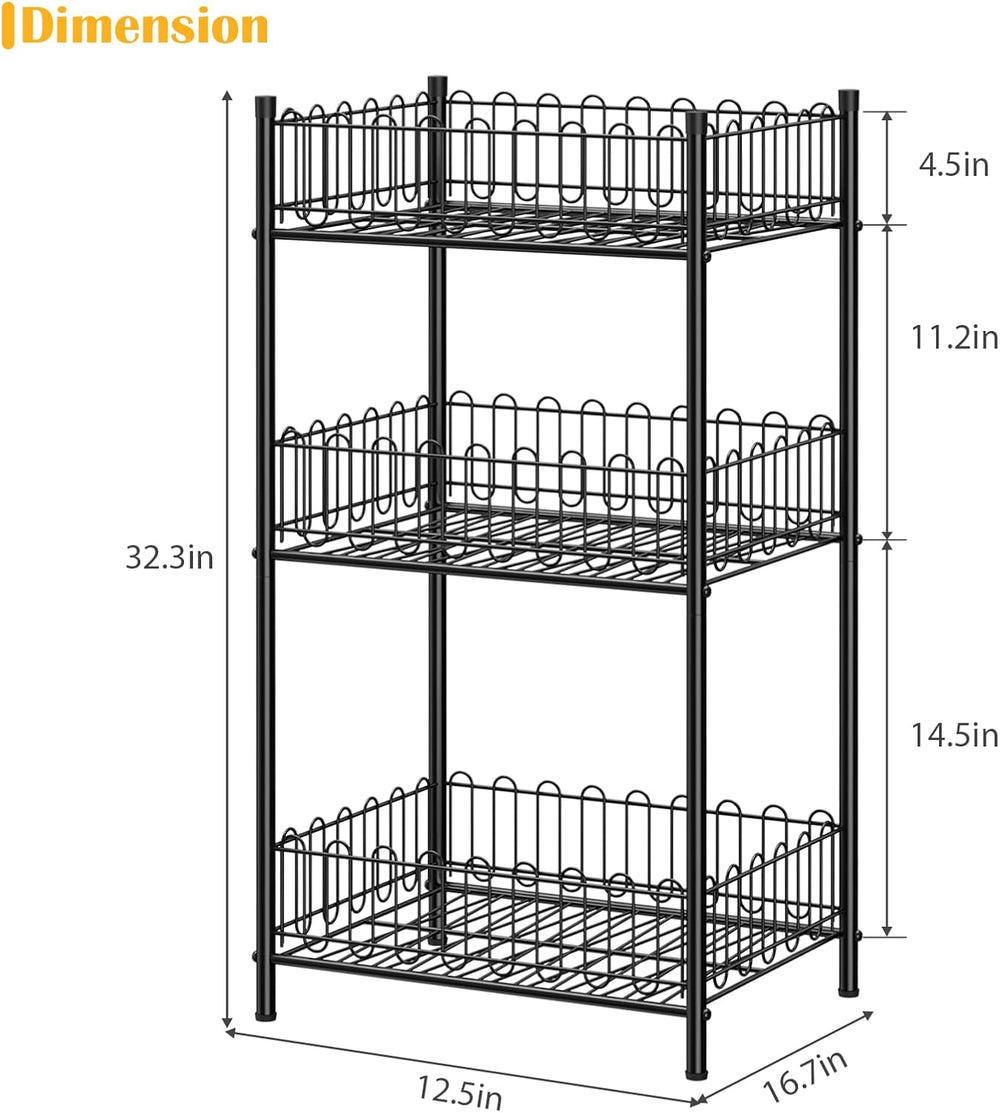 OYEAL Water Bottle Holder Rack 3 Tier Soda Drink Organizer Vertical Metal Foo...