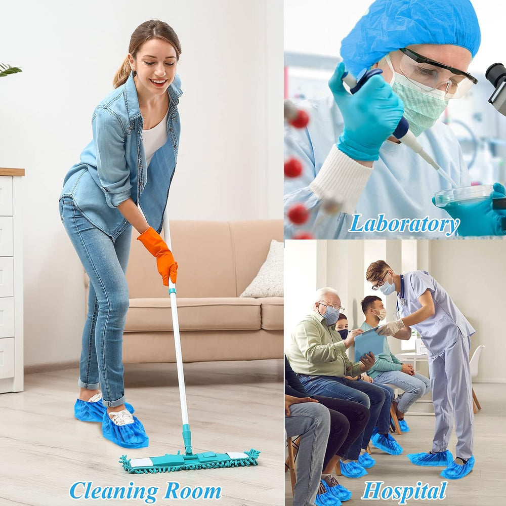 Vabean 1000 Pcs Disposable Shoe Covers Boot Cover, Blue